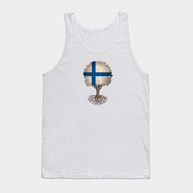 Tree of Life with Finnish Flag Tank Top by jeffbartels